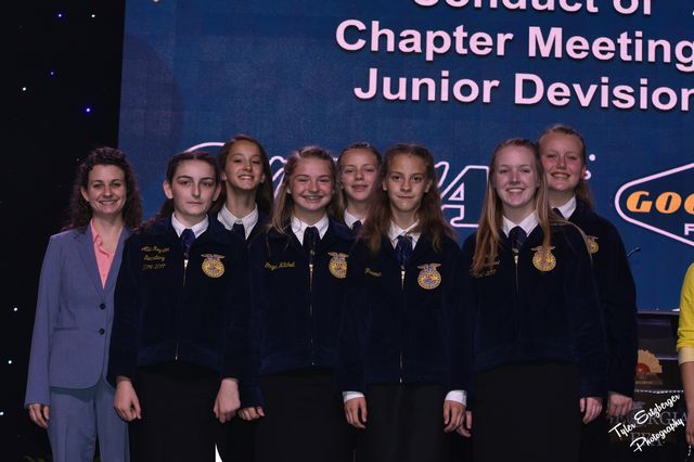 FCMS FFA Conduct of Chapter Meeting Team placed 2nd in state competition.